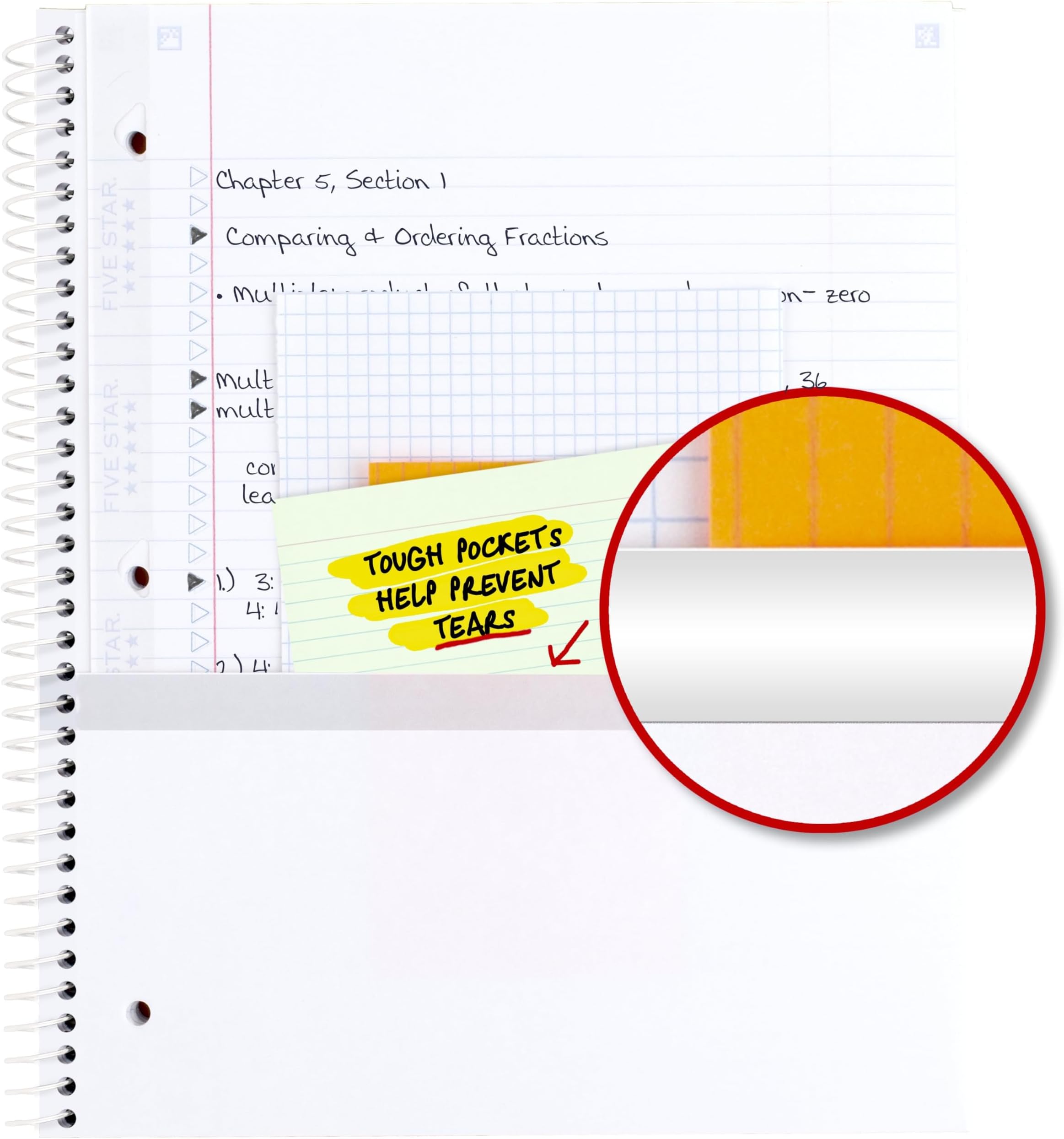 Five Star Spiral Notebooks, 2 Pack, 1-Subject, College Ruled Paper, 11" x 8-1/2", 80 Sheets, Fashion (820331F-ECM)