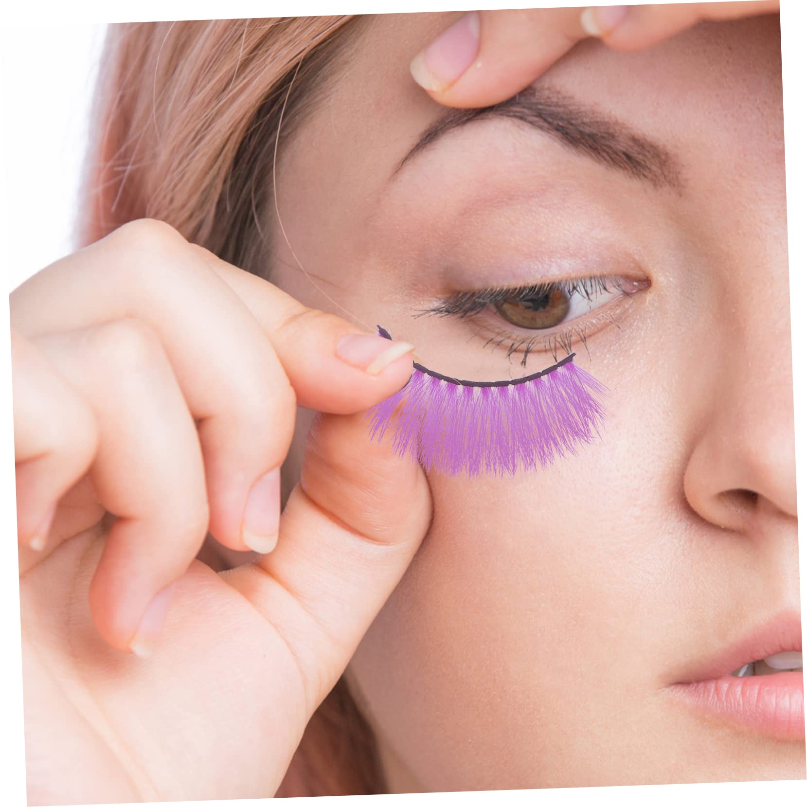 Beavorty 25pares Pestañas Postizas Coloridas De Maquillaje Natural De Extensiones Reutilizables Para Mujer Ligeras y Cómodas