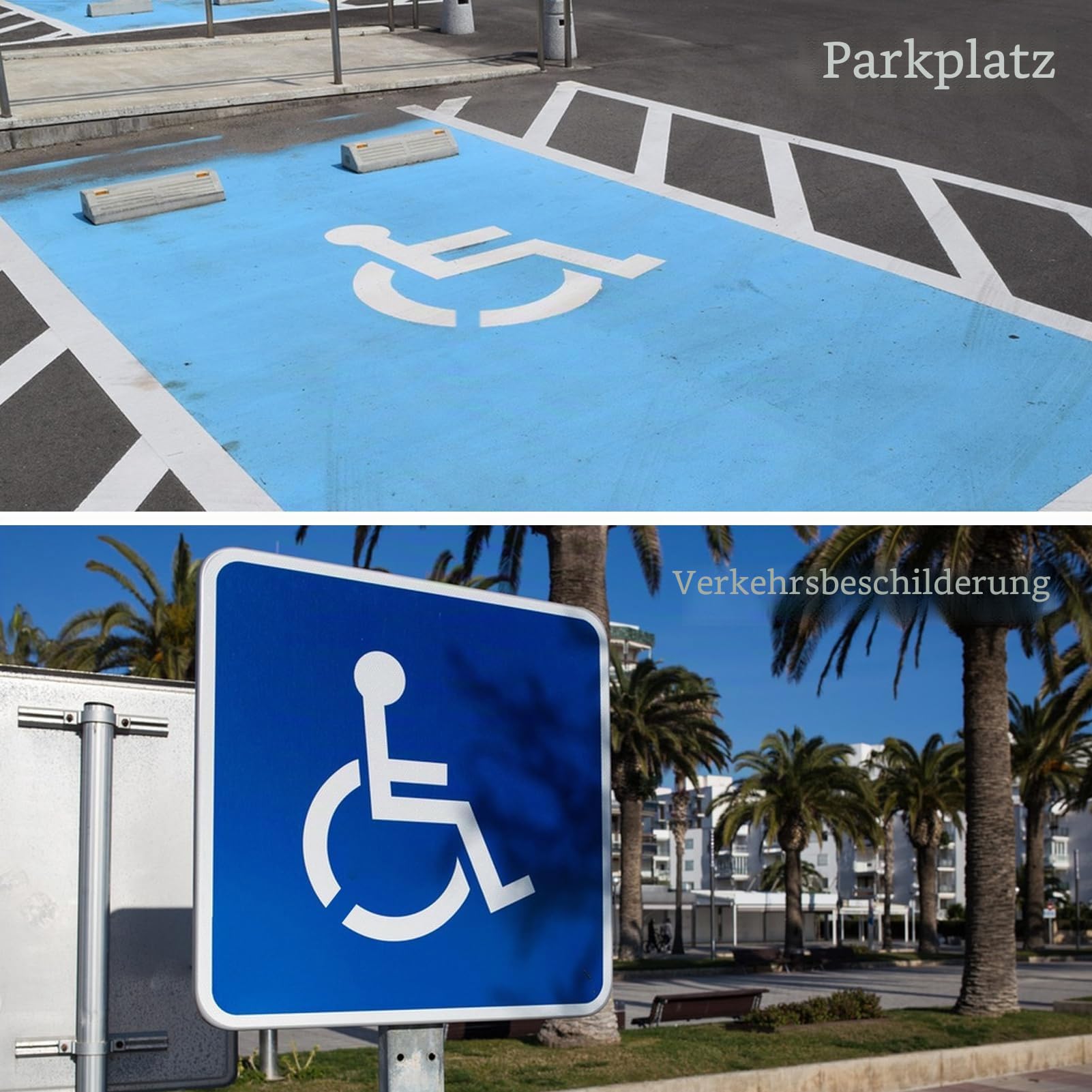 Handicap-Schablone, wiederverwendbar, Silikon-Parkplatz-Schablone, faltbar, für Behinderte, für Garage, Parkplatz, Bürgersteig, Malerei, weiß, durchscheinend, 61 x 61 cm