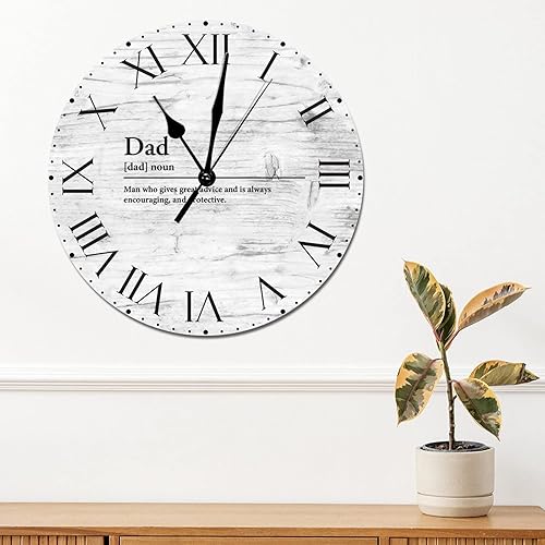 Miniatura 108 de Reloj de pared de PVC con definición de cuñado, reloj de pared redondo con citas espirituales, números romanos, tipografía, arte de pared, 8.8