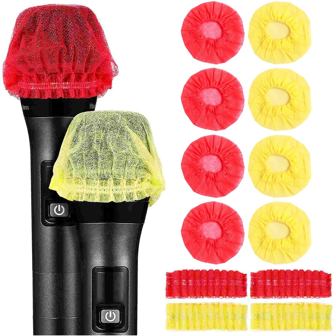 100 Coperture Microfono Usa E Getta In Tessuto Non Tessuto - Igieniche E Antivento Per Karaoke Ed Eventi - Foto 10