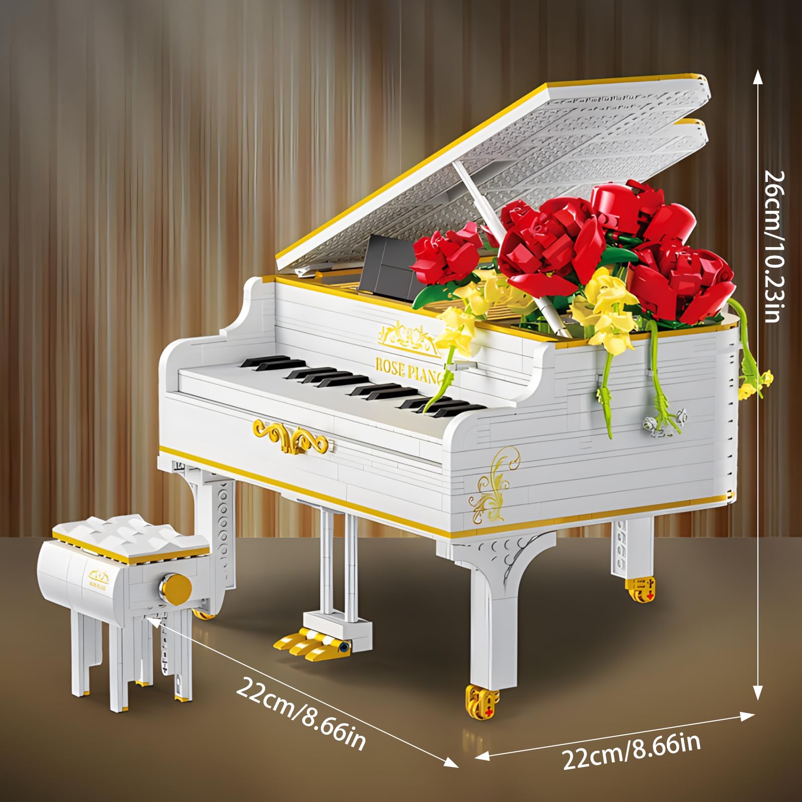 Amazon.com: Dahuiby 1293pcs Mini Ideas Piano Model Building Block