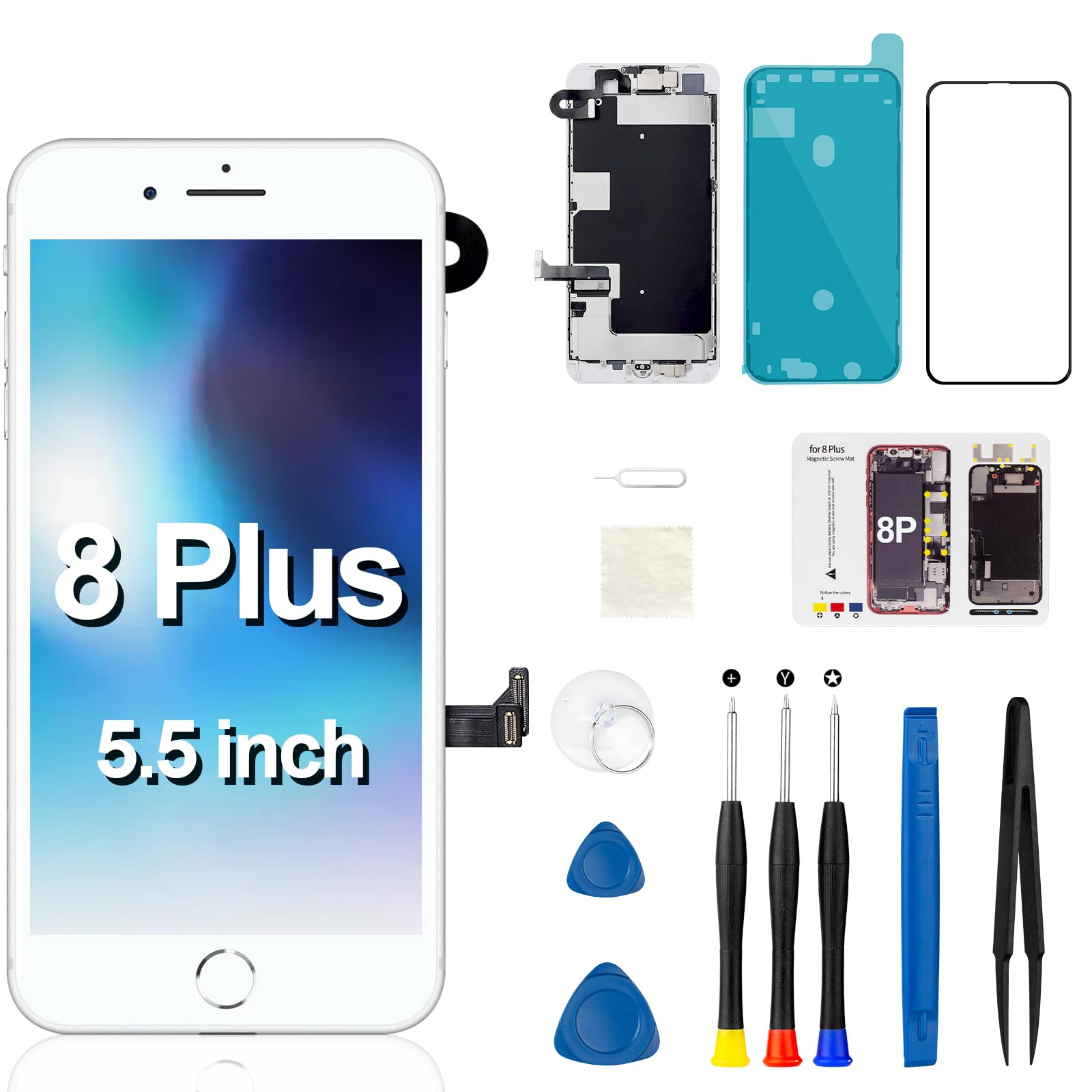 Amazon.co.jp: iPhone 8 Plus用 イヤーピーススピーカー付きスクリーン