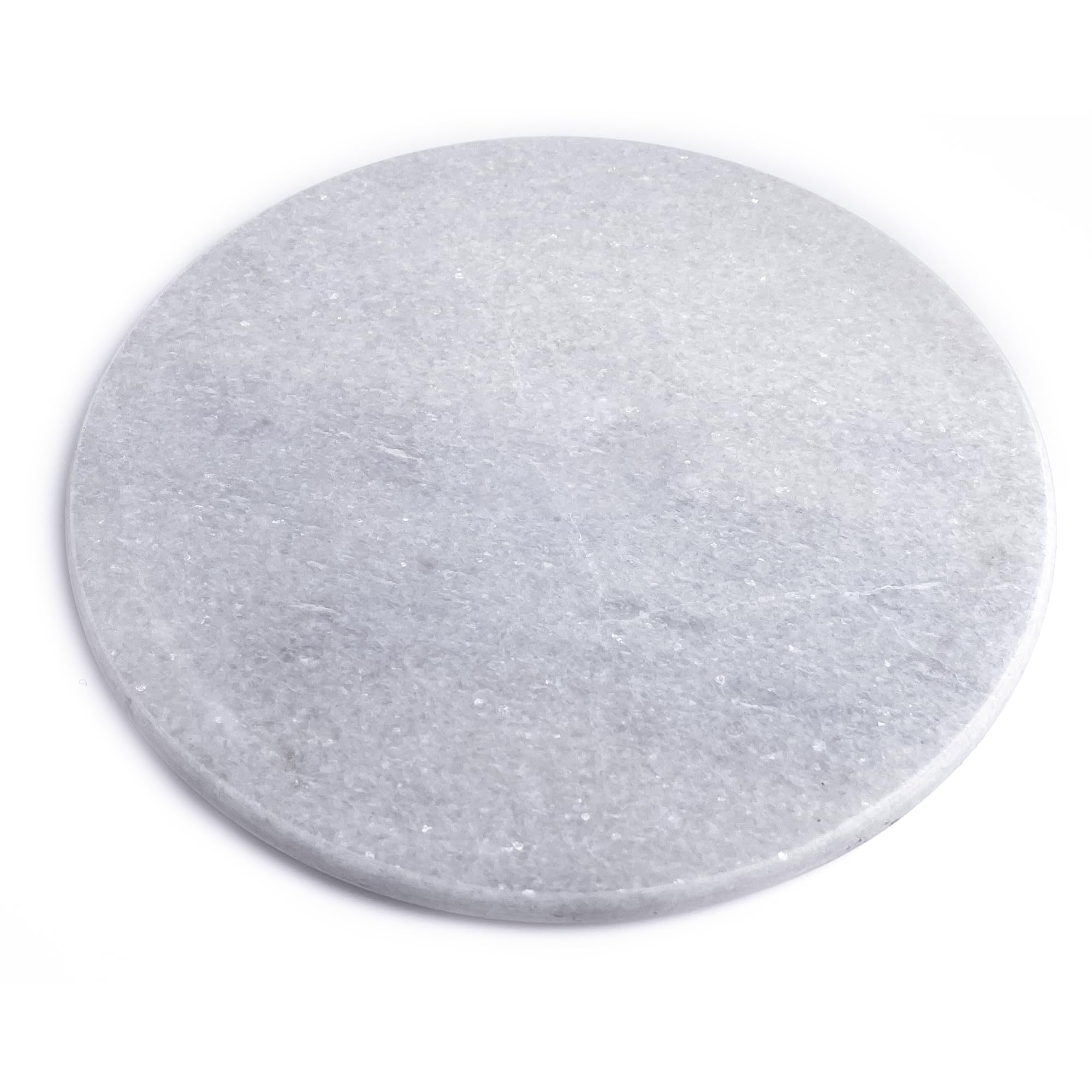 Weißes Marmor-Chakla, hochwertiges Marmor-Ring-Basis, Rollbrett für mehrere Zwecke (27,9 cm)