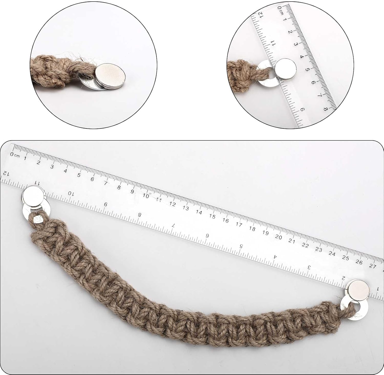 3pcs Jumping Spider Rope Bridge with Magnets, Braided Jumping Spider Accessories Magnetic Jumping Spiders Climbing Rope Spider Twine Ladders for Pet Tiny Animals Enclosure Decorations image 3