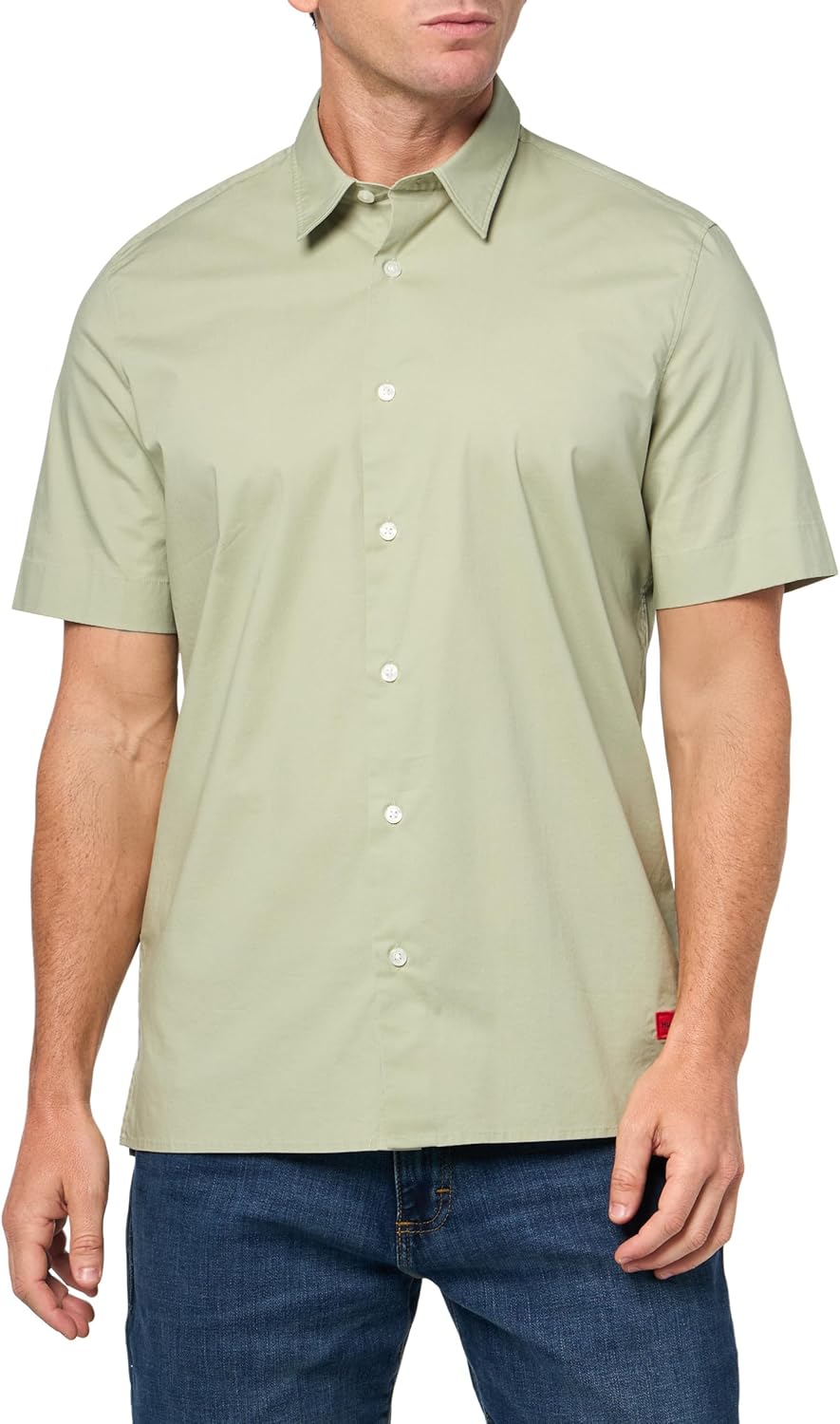 HUGO Men's Short Sleeve Button Down Shirt