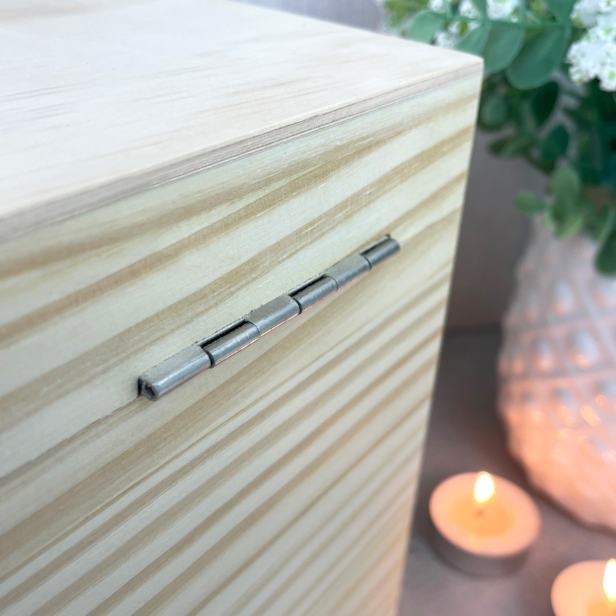 Caja de recuerdo de madera personalizada para mascotas, regalo personalizable de duelo para perros o gatos, madera de pino con bisagras de metal y cierre, 26 x 19 x 15,5 cm