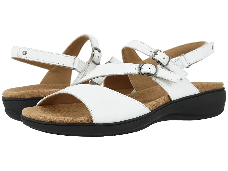 Trotters Riva (White) Women's Shoes INTERNATIONAL SHIPPING