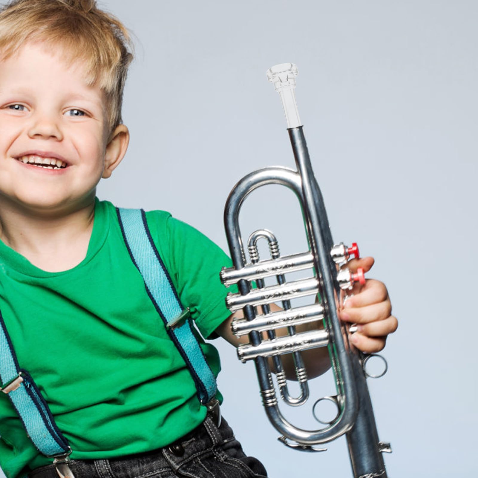 Boquilla de Trompeta Pequeña Transparente para Principiantes Boquilla Musical de Plástico Ligera y Compacta Accesorio de Repuesto para Trompeta Práctica y Uso en Instrumentos