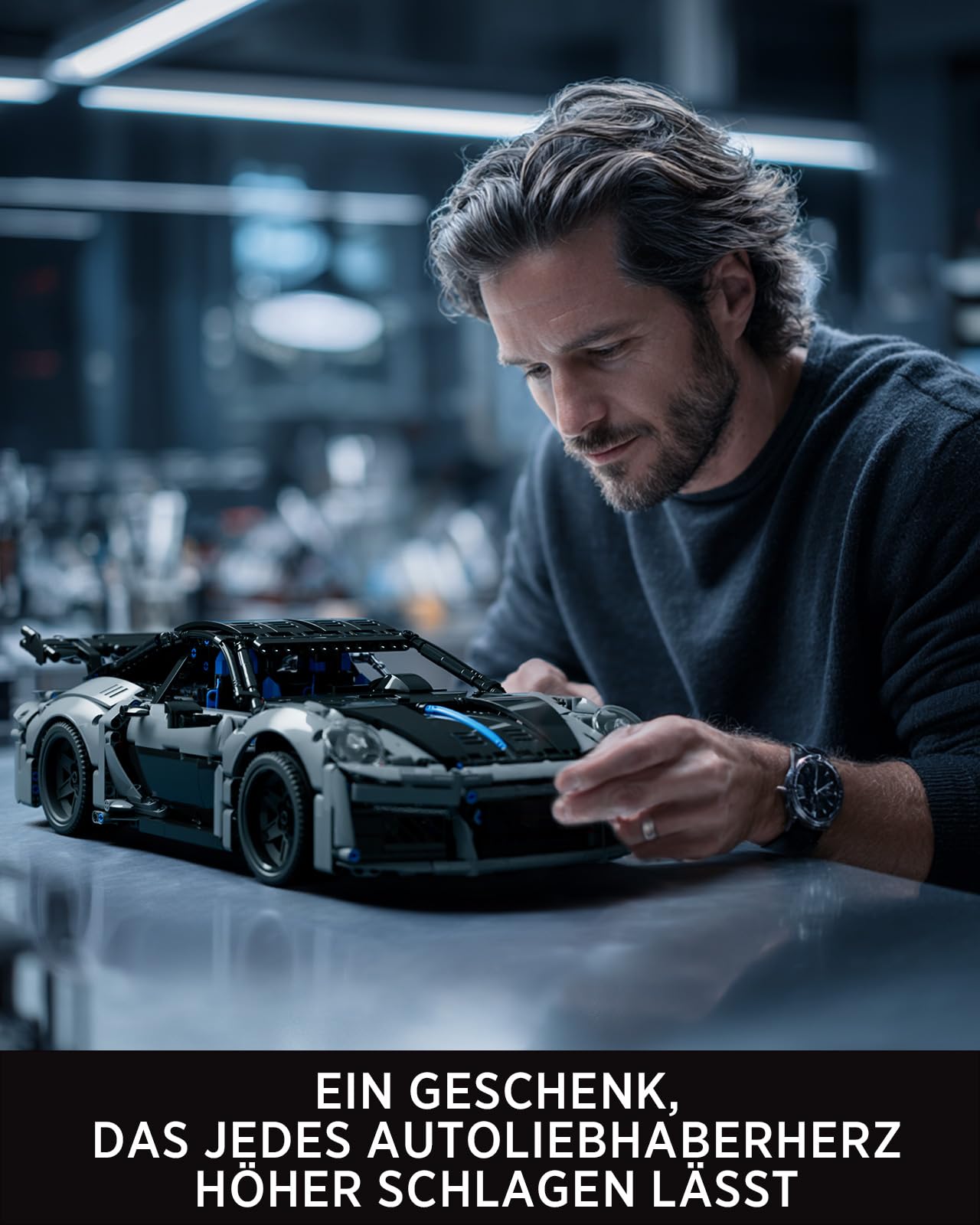 Nifeliz Auto-Modellbausatz für Erwachsene, Technique Sportwagen Klemmbausteine Auto Geschenk zum Sammeln, Sammlerstücke für Zuhause oder das Büro (2362 Teile, NF10328)