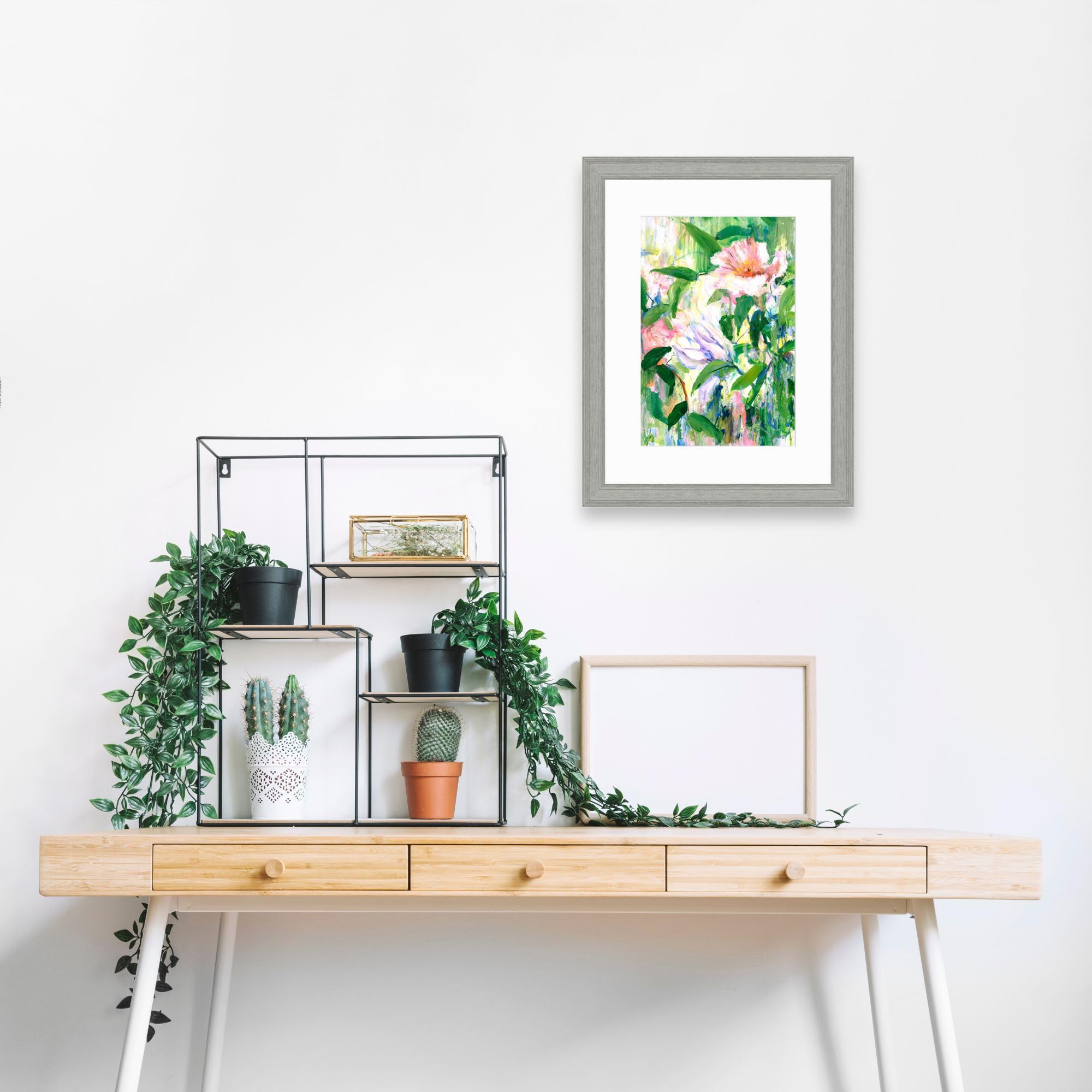 Artko Floral Framed Print Wall Art, Abstract Flowers Home Decor, Sonal Nathwani Artwork - Image 2