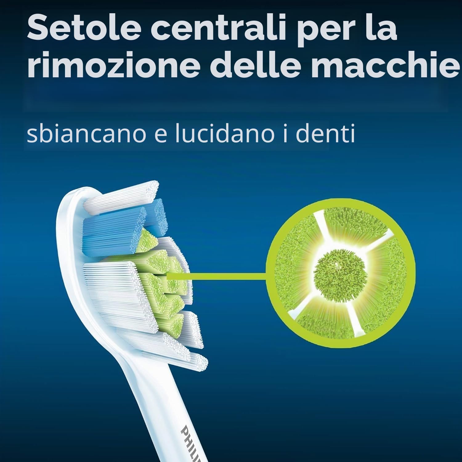 Testine per spazzolino Philips Sonicare HX6066/87 Optimal White, confezione da 6
