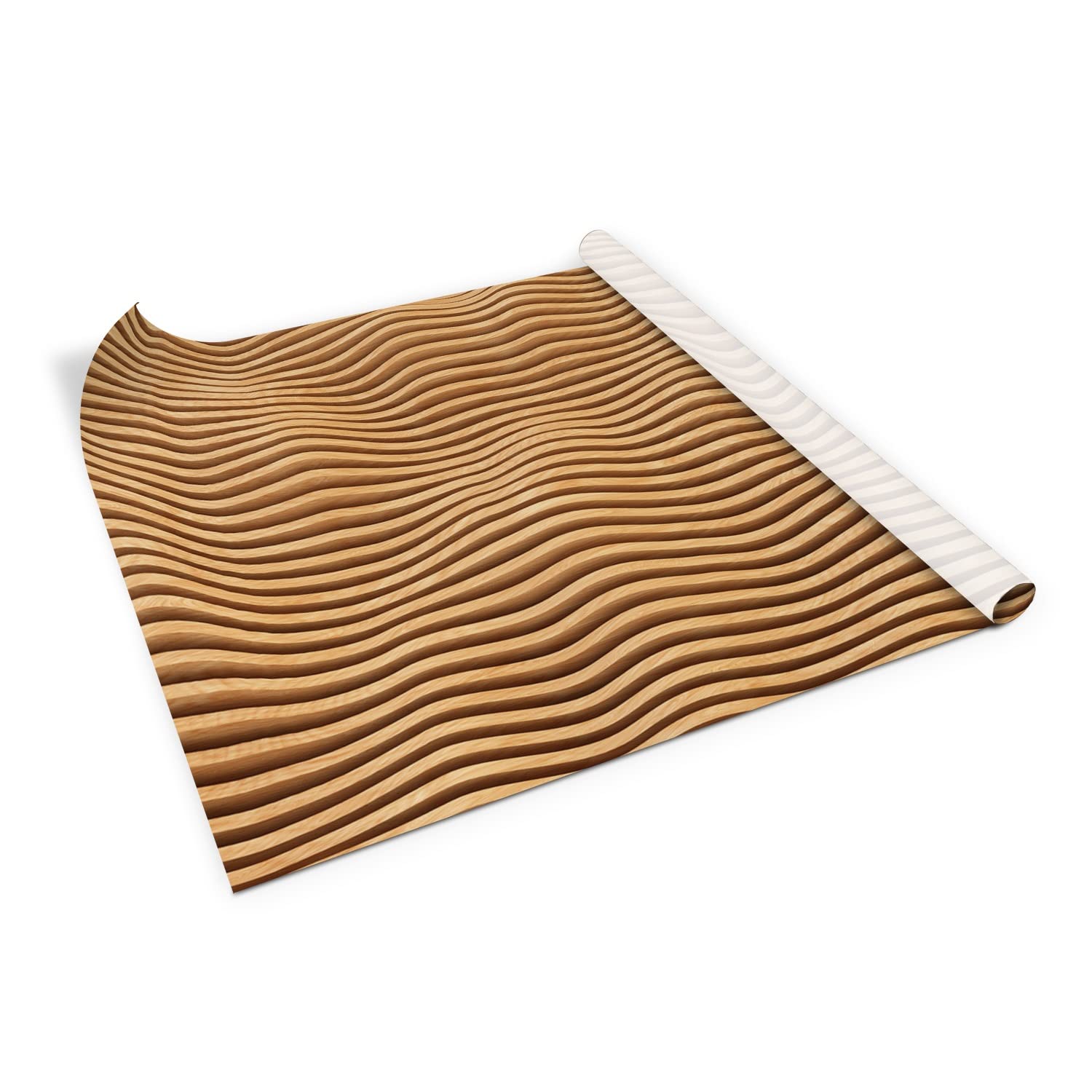 Autocollant mat vagues 3D bois pour rénover une commode