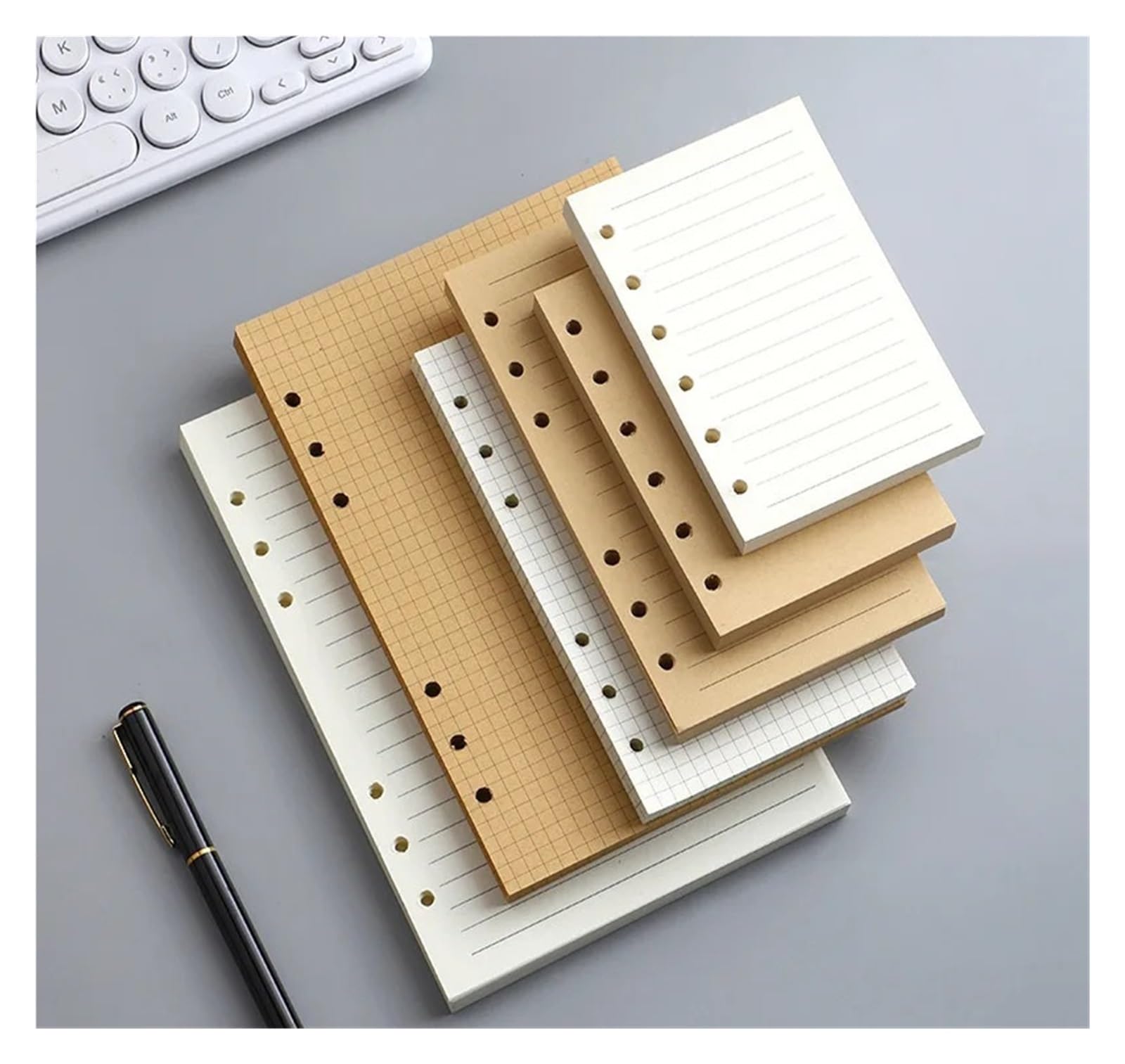 Spirale Notizblock A5 A6 A7 Loseblatt-Notizbuch, Nachfüll-Spiralbinder, Innenseitenlinie, leeres Bastelgitter im Inneren, Papier, Schreibwaren for Büro, Schule, Schüler(A6 line)