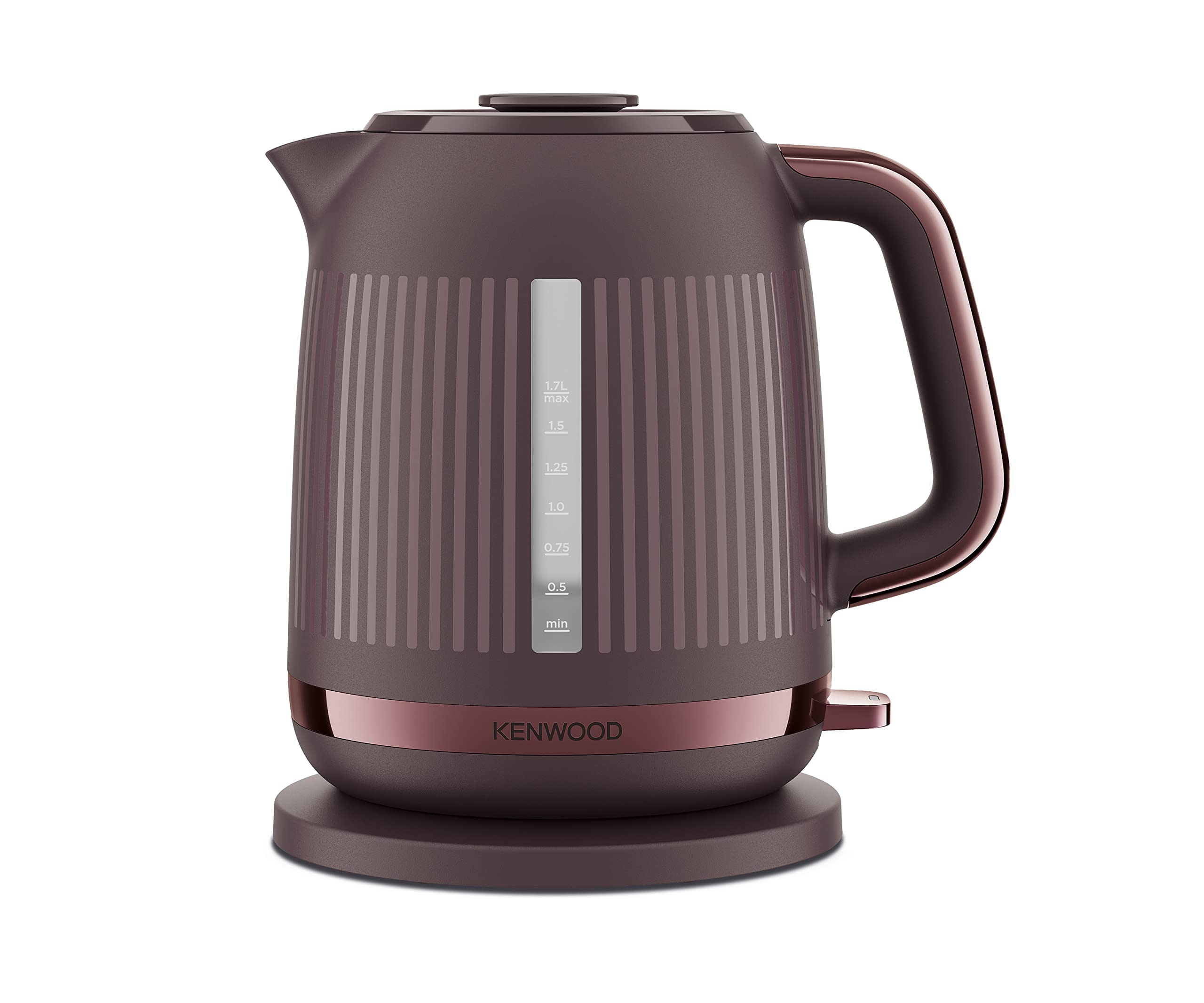 Kenwood ZJP30.000PU Dusk Electric Kettle, 360 Grade Swivel Base, Water Level Indicator, Cord Storage, Boil Dry Protection, Removable Filter, 3000 W, Purple, 1.7 l