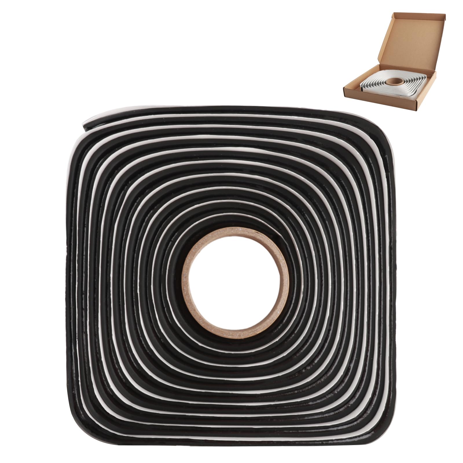 1 Piece Butyl Sealant Tape 9.5mm Diameter x 13ft, Black Butyl Sealant Rubber, Headlight Sealant