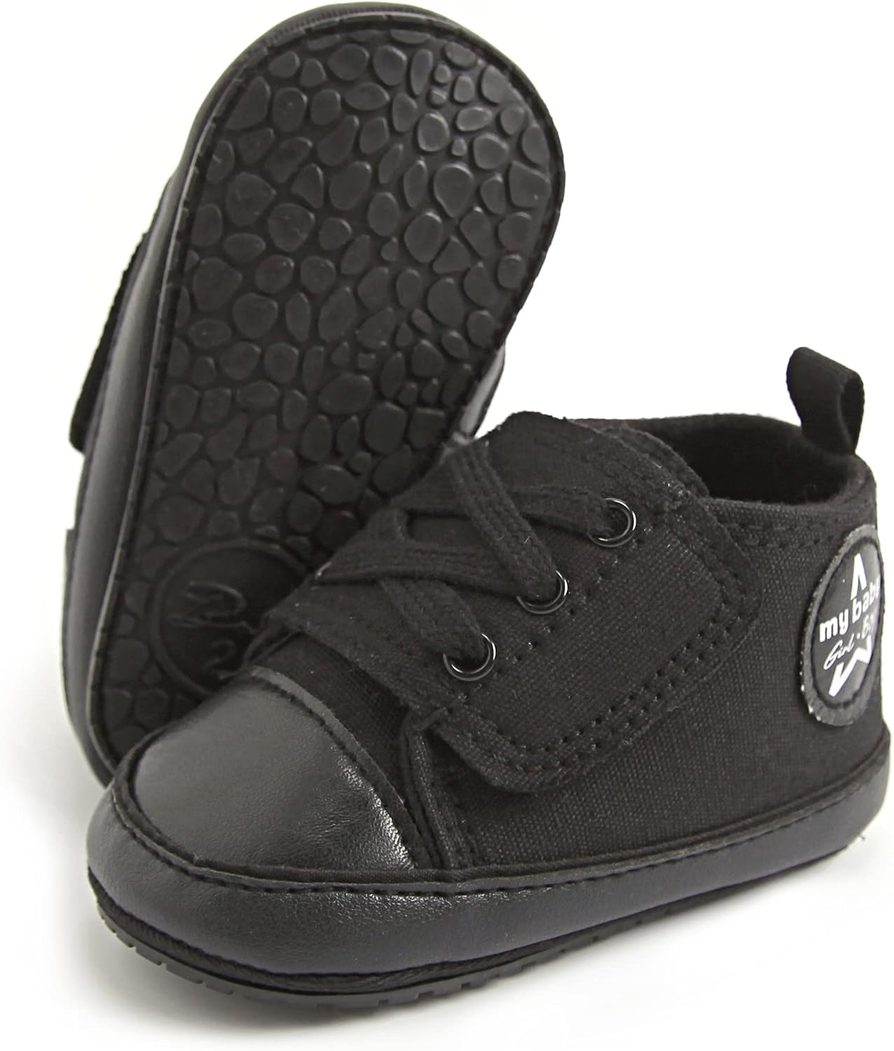 RVROVIC Baby Boys Girls Shoes Canvas Toddler Sneakers Anti-Slip Infant First Walkers 0-18 Months