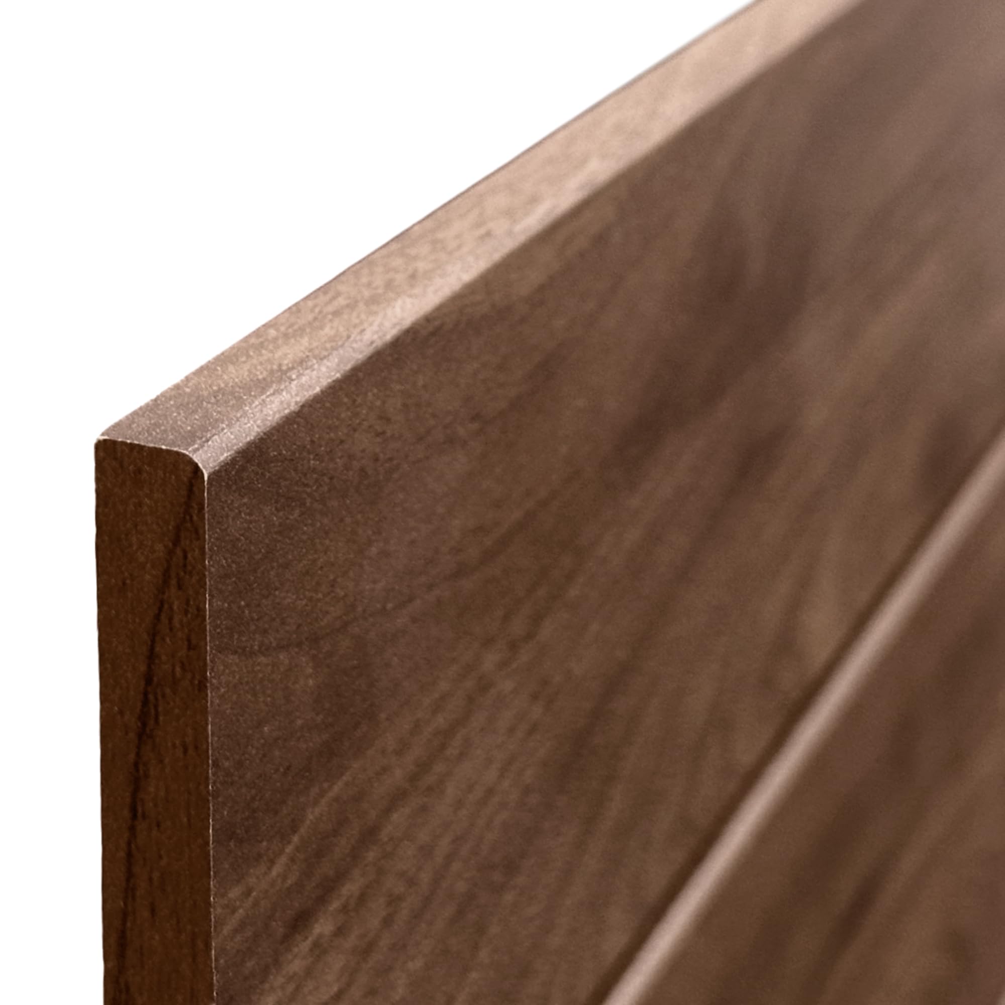 DHOME Recyceltes MDF Holz Kopfteil im Palettenstil Horizontales Bed Pallets Beschläge inklusive (95x46 Pallet 5, Walnussholz)