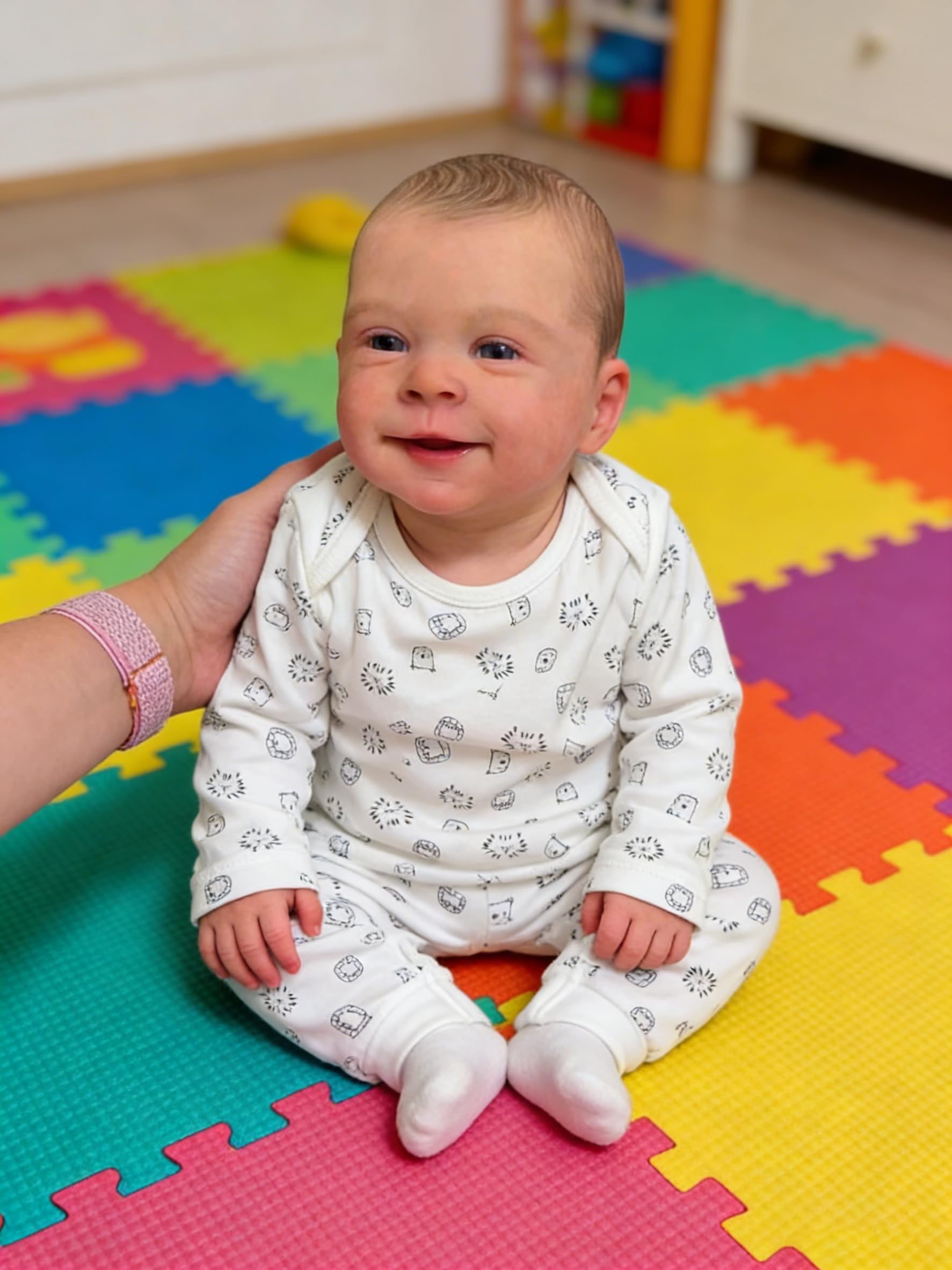 Anano Silicone Full Body Reborn Baby Boy Dolls 18 Inch Realistic Reborn Dolls Lifelike Real Newborn Baby Doll That Look Like Realistic Toddler Babies - Image 2