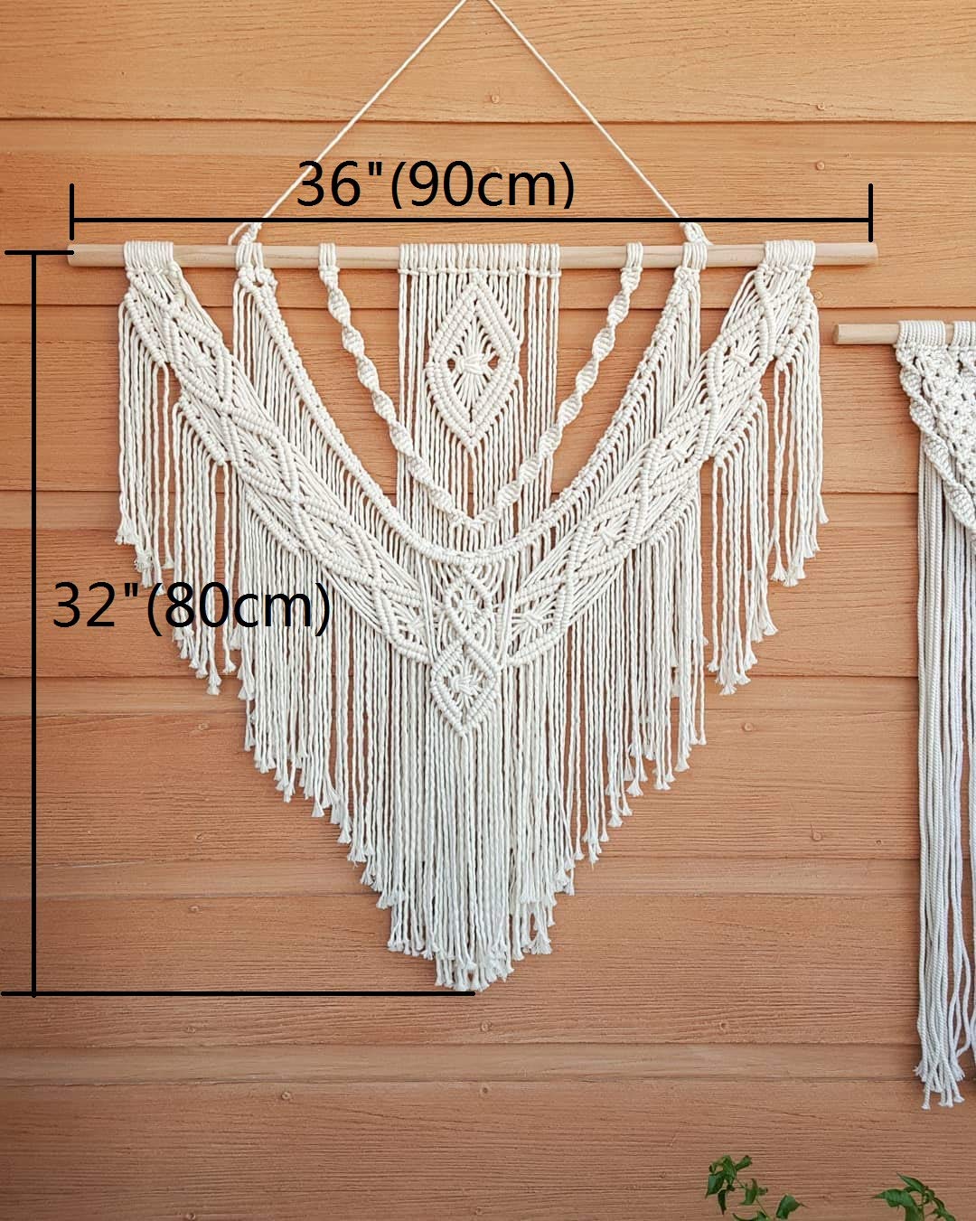 Tenture Murale Macramé Boho Grand Format – Décoration Murale Tissée Main Pour Chambre, Salon Ou Mariage