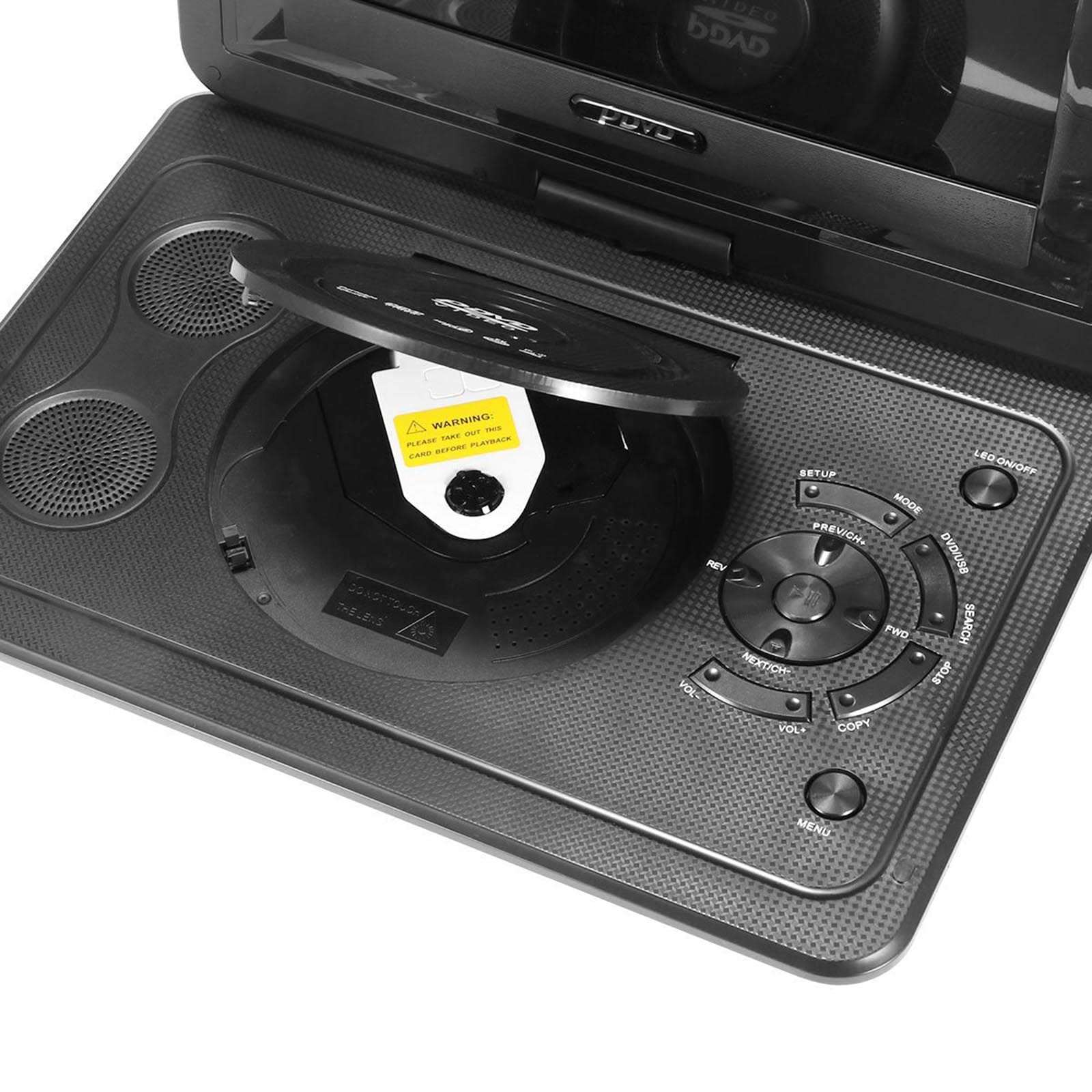 Lettore Dvd Portatile Auto con Schermo orientabile da 13,9 Pollici, Supporto TV/USB, Batteria Ricaricabile da 800 mAh