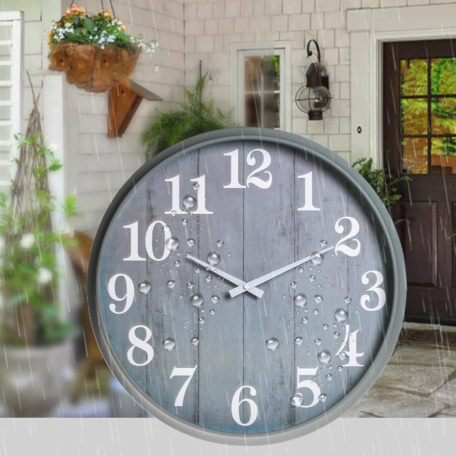 Amazon.co.jp: 防水屋外時計 ガーデン時計 おしゃれ 人気 大型