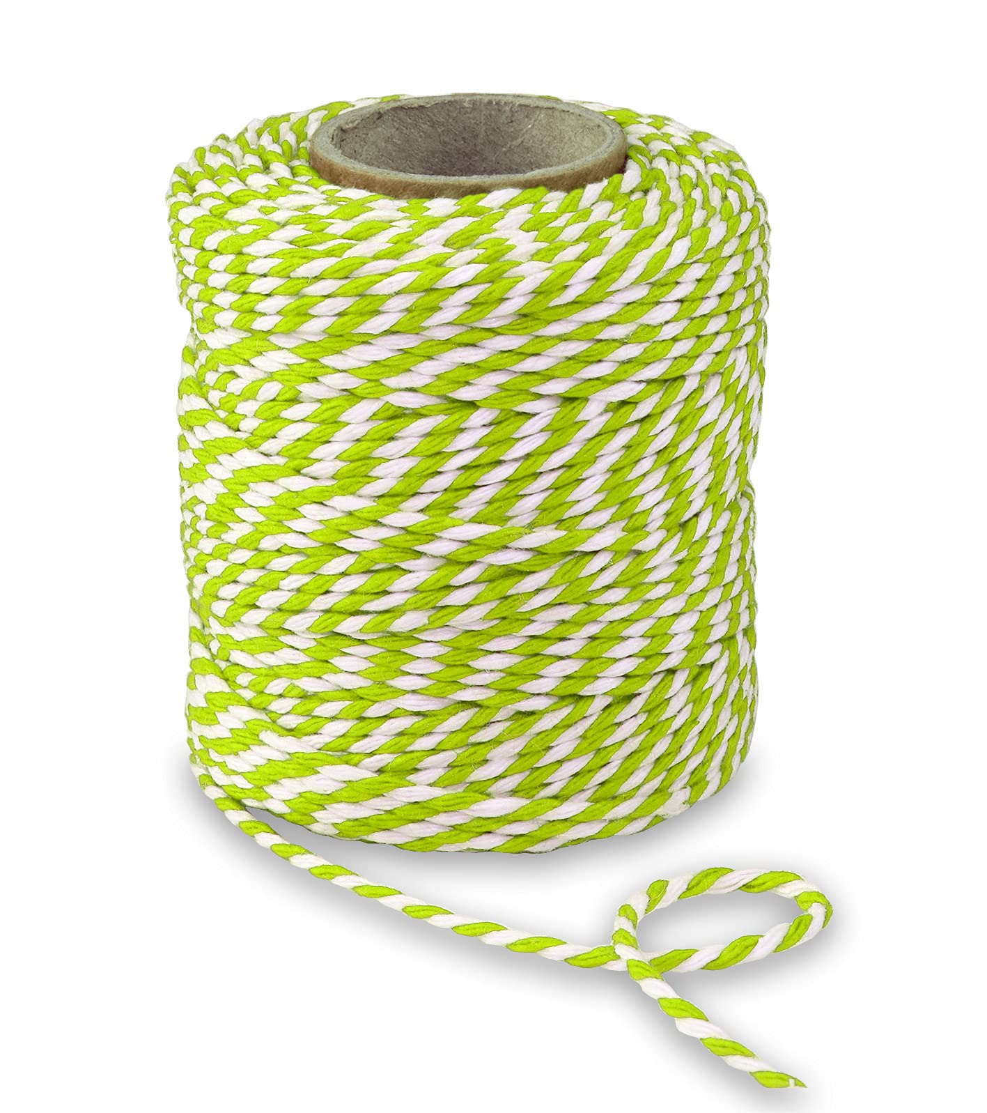 Spago Di Cotone Biodegradabile PRÄSENT - 50 M, Larghezza 2 Mm, Colore Blu/Bianco, Per Decorazioni E Regali