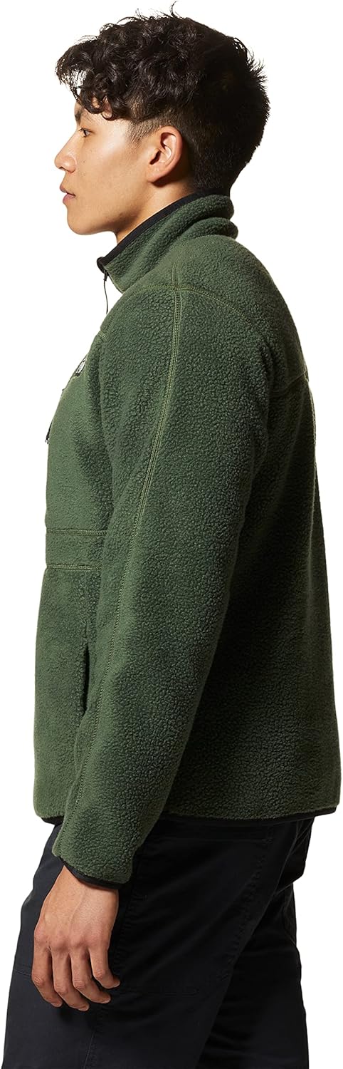 Mountain Hardwear Men's Standard HiCamp Fleece Pullover, Surplus Green, Small