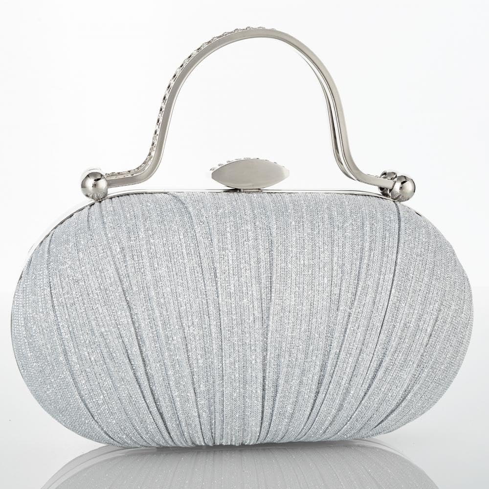 Simcat Women Gold Clutch Purses Glitter Evening Handbag Pleated Evening Bag for Lady Formal Bridal Wedding Prom - Image 3