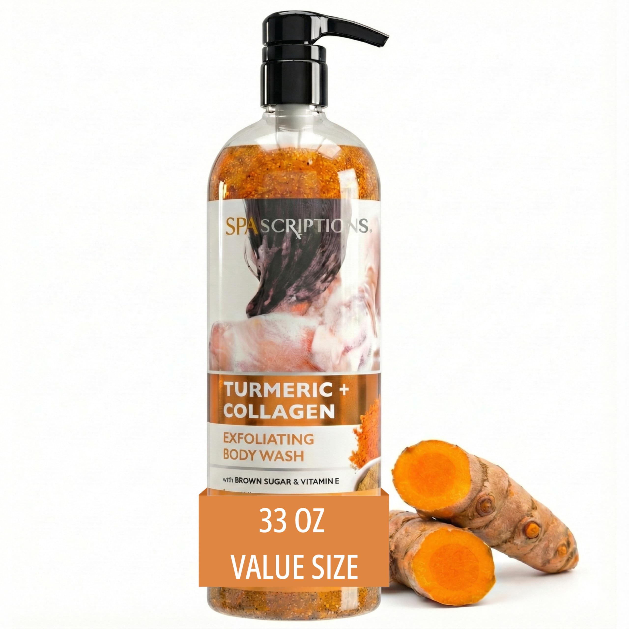 SpaScriptions Turmeric & Collagen Exfoliating Treatment Body Wash