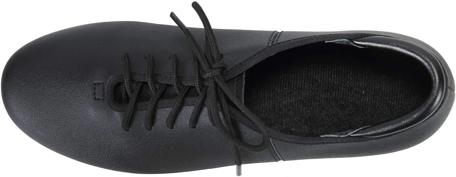 Linodes PU Leather Lace Up Tap Shoe Unisex Dance Shoes for Women and Men