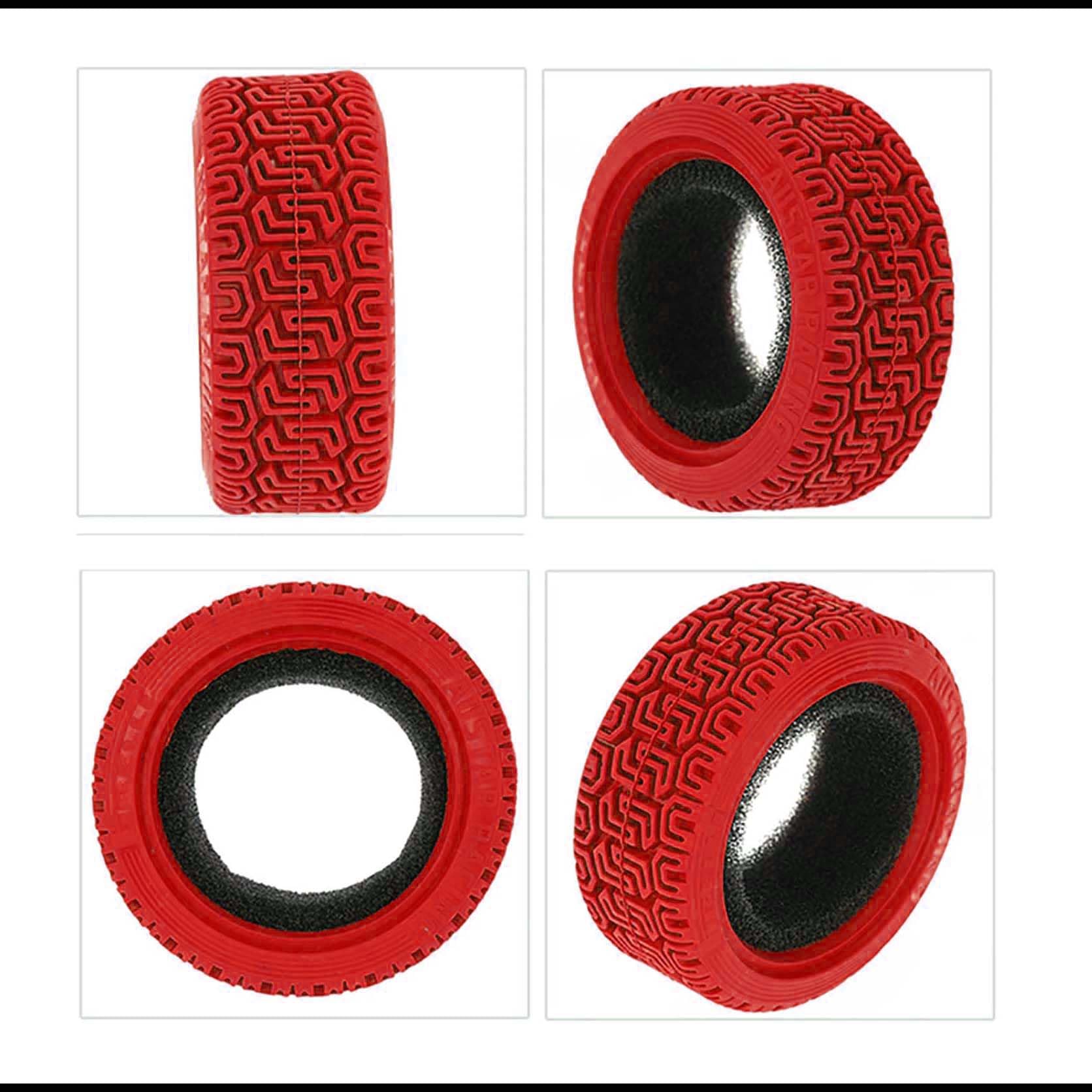 KEEDA Neumáticos De Goma 1/10 RC De 68 Mm – 4 Unidades Con Esponja Interior, Compatibles Con Coches On Road Como Tamiya O HSP