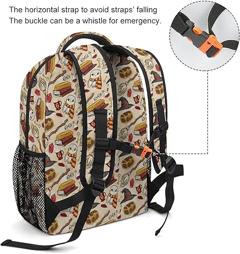 Vista 5 de Megaland Mochila Harry para la escuela, niños y niñas, mochila para mujeres y hombres, regalos de trabajo, H-A.