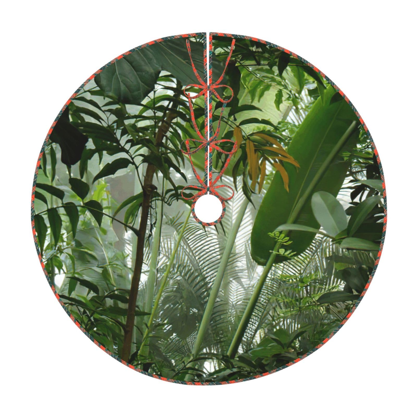 Tapis de sapin de Noël jungle pour un réveillon rustique et chic