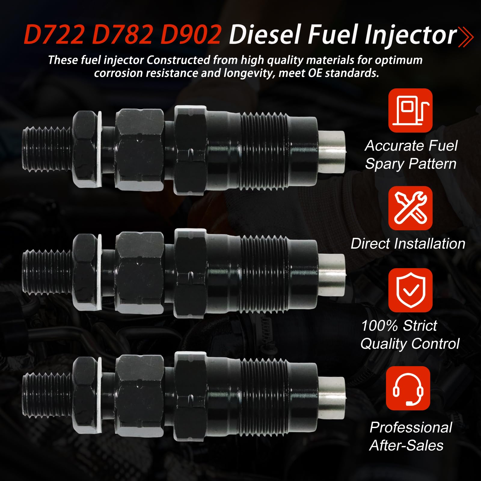 Amazon.com: 3pcs D722 D782 D902 Fuel Injector 16001-53000 16001
