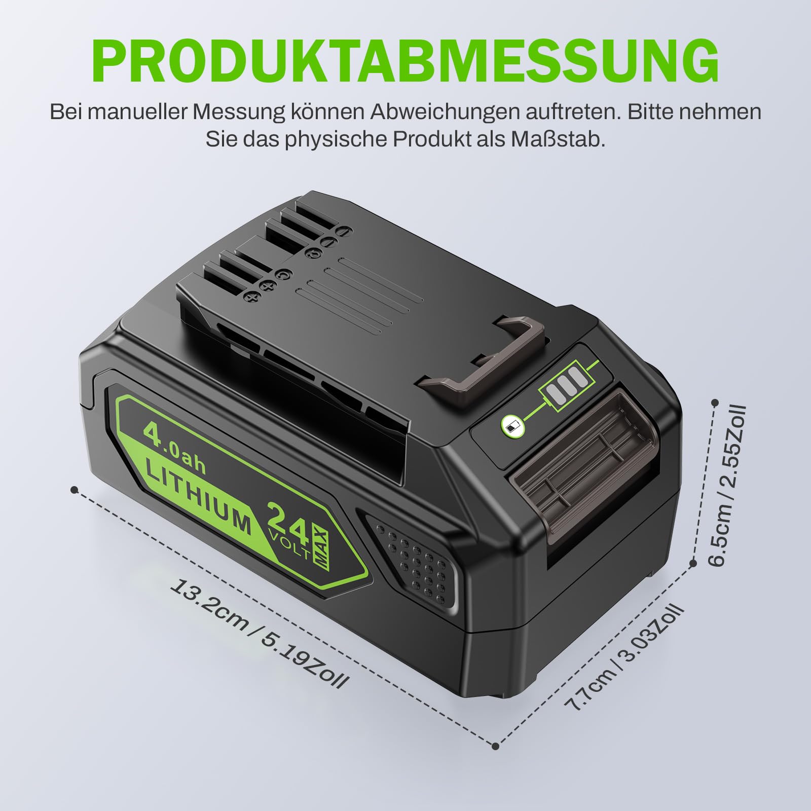 LabTEC GW2430 - Batería para Greenworks (24 V, 4,0 Ah, Iones de Litio, Repuesto para Herramientas Greenworks 24 V, 29862, 2938202, 26111700, 2 Unidades)