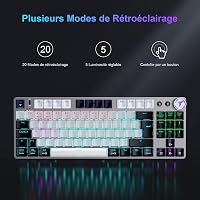 TECURS 80% TKL Wireless Mechanikus Gamer Billentyűzet Red Switch QWERTZ 5