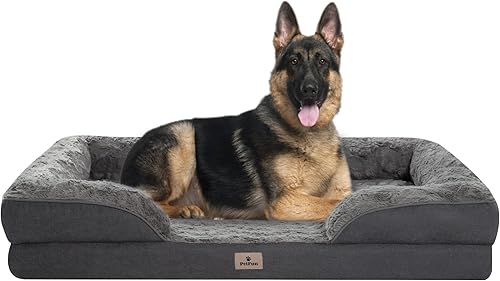 Miniatura 8 de Cama ortopédica XL para perros de tamaño grande - Cama lavable para perros grandes y gatos, impermeable, sofá para mascotas con funda extraíble y