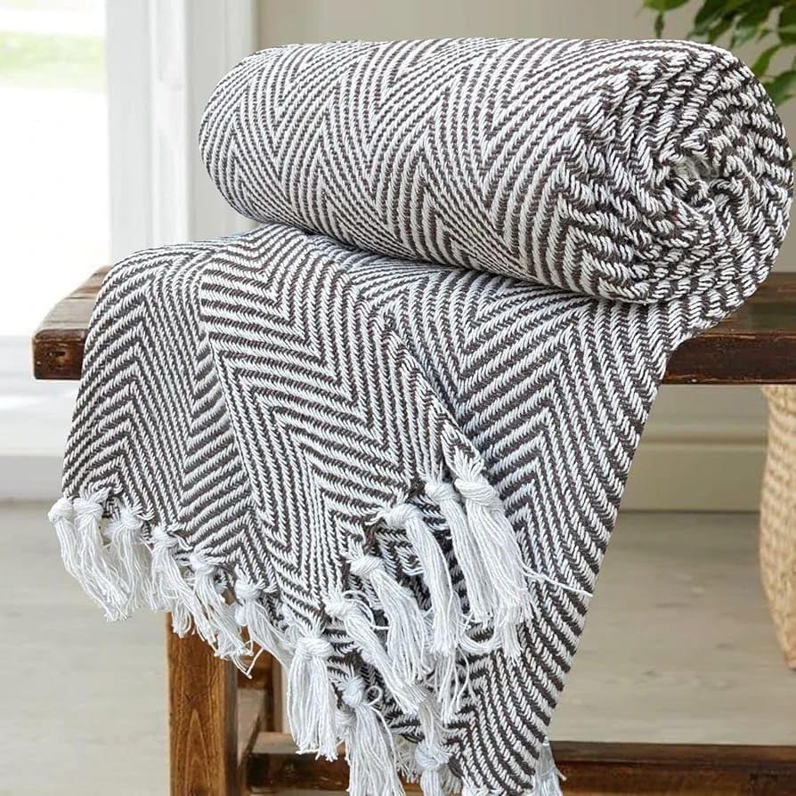 TARANTARAN Class 24 Soft Cotton Throw Blanket 50x60 Inches Cozy and Lightweight, Perfect for Sofa, Bed, and Travel – Ideal for All Seasons (ZZ Black Throw)-image-41