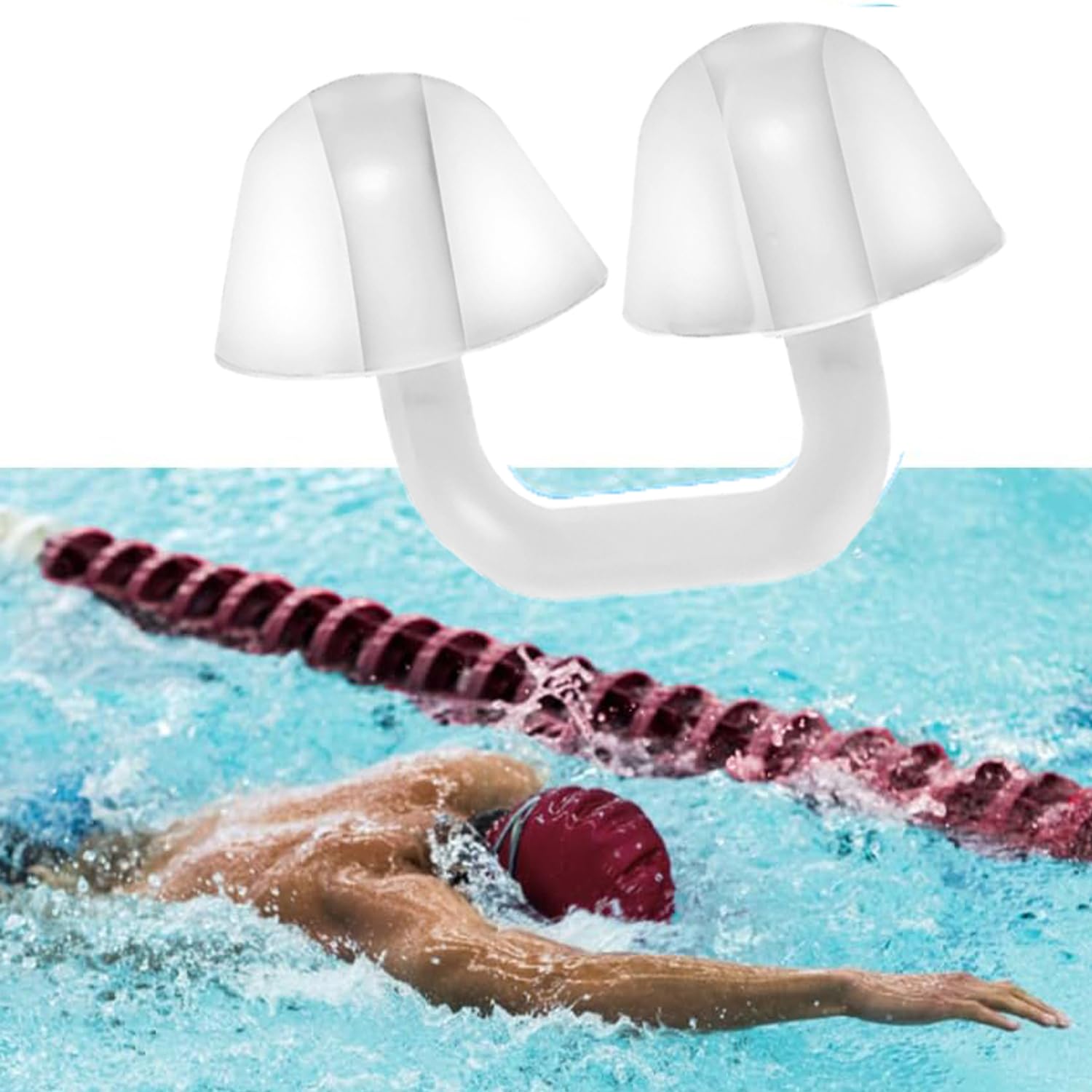 Clip Per Naso Da Nuoto - In Silicone, Impermeabile, Con Custodia - Foto 2