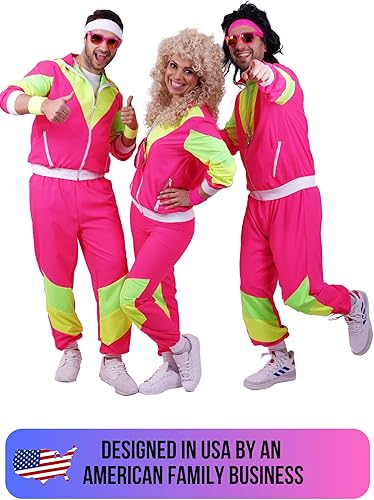 Miniatura 4 de Traje de los años 80 y 90 para fiestas, equipo deportivo retro, disfraces de hip hop, disfraces de los años 80 para hombre, cortavientos y pantalones