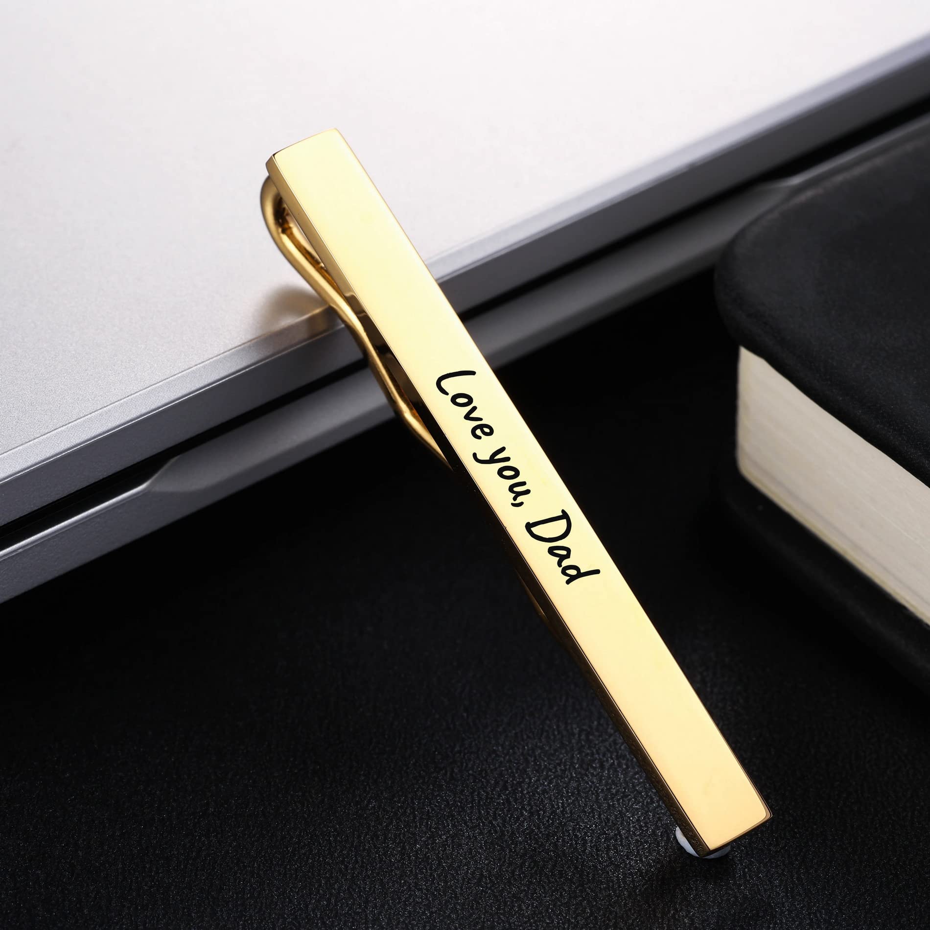 Personnalisé Argent Noir Or Pince à Cravate Barre pour Homme Acier Inoxydable Bijoux Affaires Cadeau de Mariage