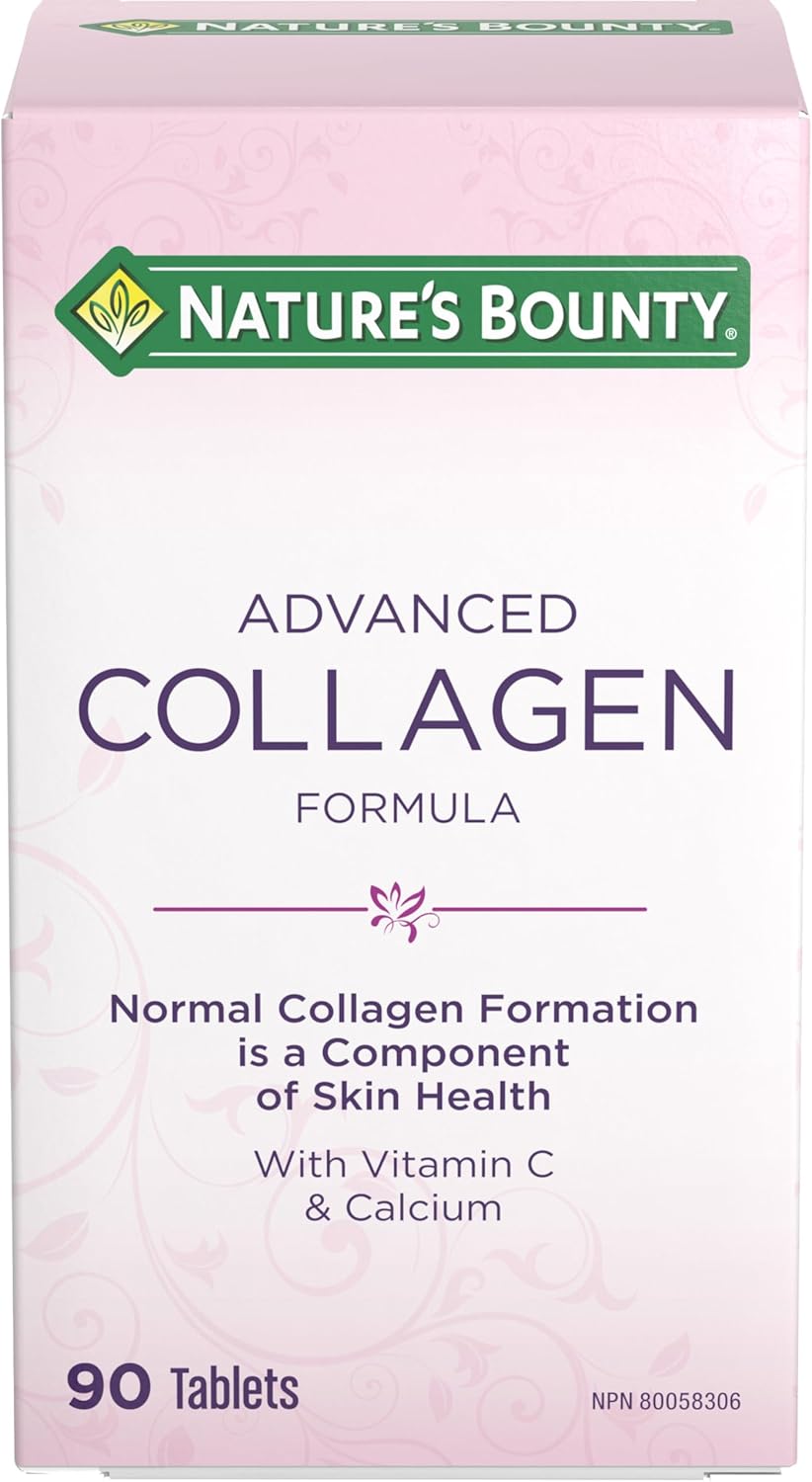 NATURE’S BOUNTY Advanced Collagen Formula, Helps Normal Collagen Formation, Helps Repair Connective Tissue, Supports Immune Function & Red Blood Cell Formation, Tablets, 115.9 g NATURE’S BOUNTY Advanced Collagen Formula, Helps Normal Collagen Formation, Helps Repair Connective Tissue, Supports Immune Function & Red Blood Cell Formation, Tablets, 115.9 g