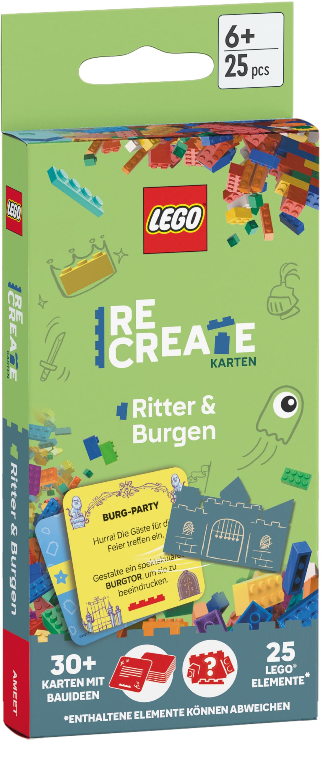Ameet Sp. Z O.o. Lego® - Recreate Karten - Ritter & Burgen: Mit Lego-Elementen