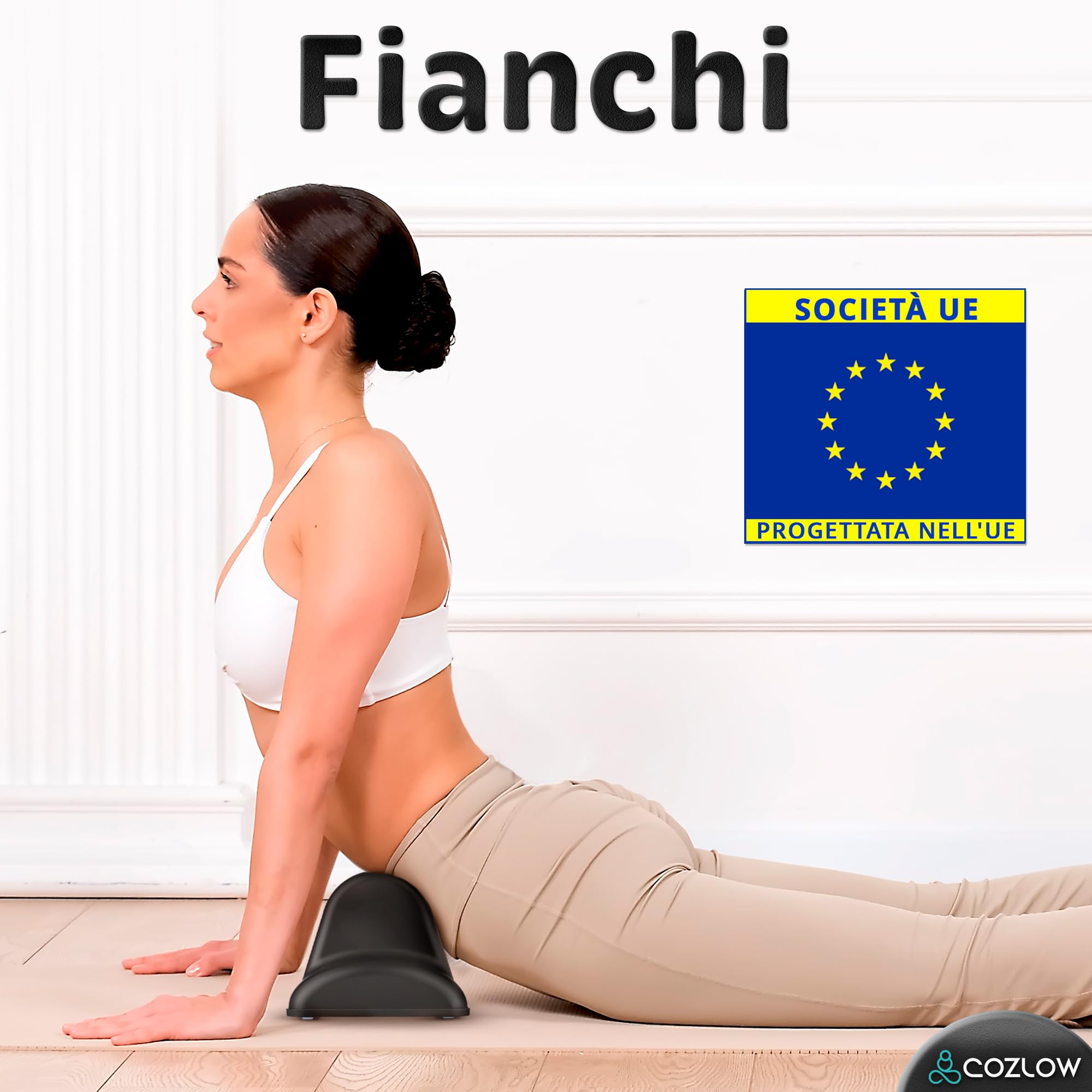 Strumento per massaggio con rilascio dello psoas - Nero - Barella per muscoli flessori di schiena e fianchi - Massaggiatore per tessuti profondi con punto trigger per alleviare il dolore - di Cozlow