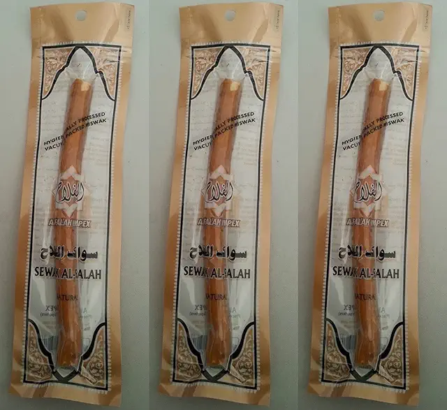 4-Pack Natural Miswak Toothbrush Sticks for Teeth Whitening & Gum Care
