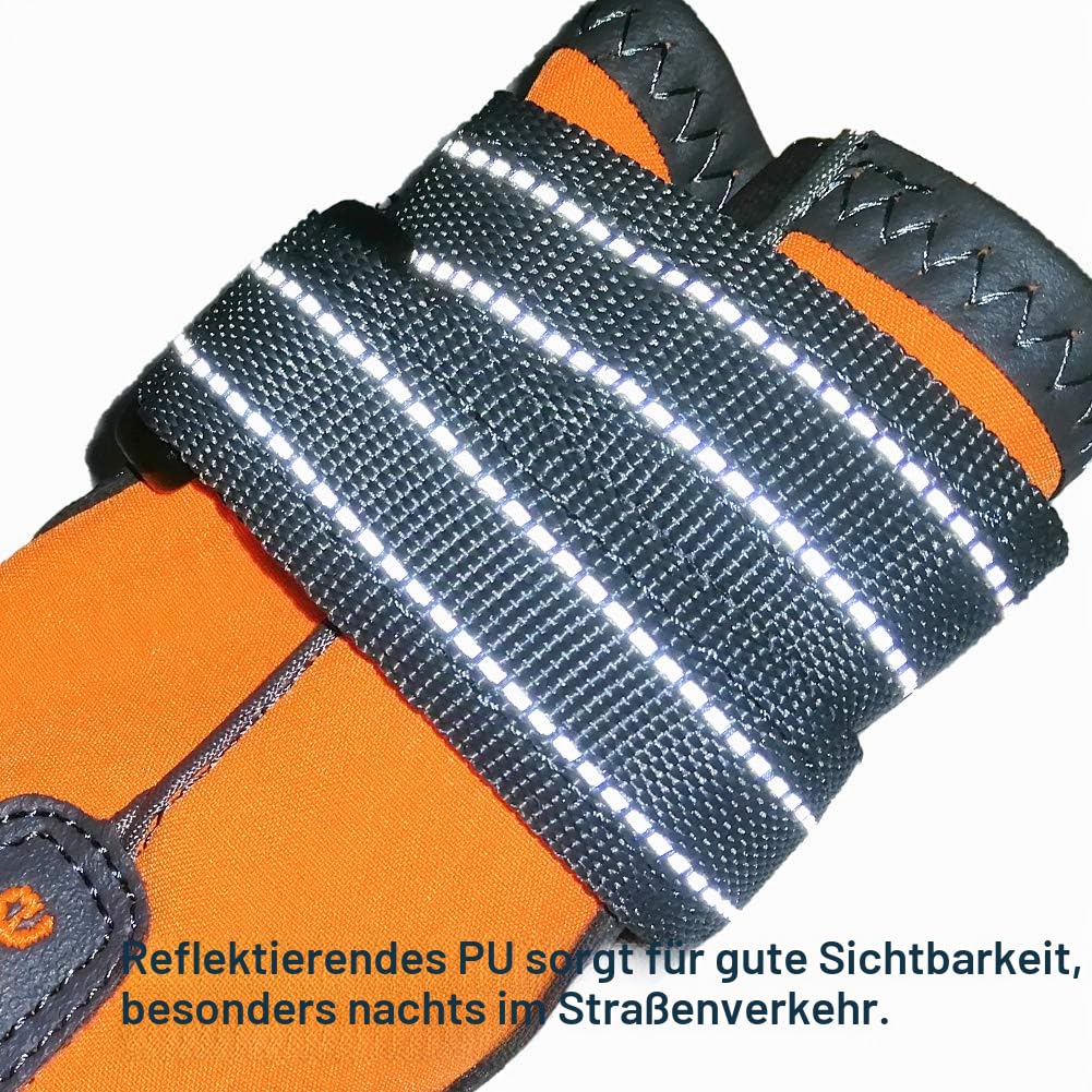 Truelove Pfotenschutz Hundestiefel,Wasserdicht Hundeschuhe mit Reflektierenden Riemen für Kleine, Mittelgroße und Große Hunde