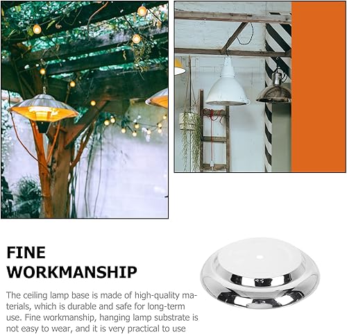 Miniatura 5 de Lurrose Placa de techo de metal, base de chasis, accesorios de luz colgante, toldo de luz, placa de techo para lámpara colgante o lámpara de araña