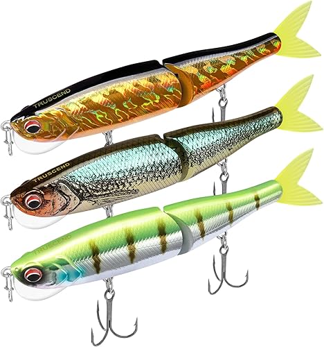 Miniatura 24 de TRUSCEND Swimmax - Señuelos de pesca realistas para agua salada y agua dulce, para trucha lucioperca, lucio, salmón azul, cebo, pesca de lubina,