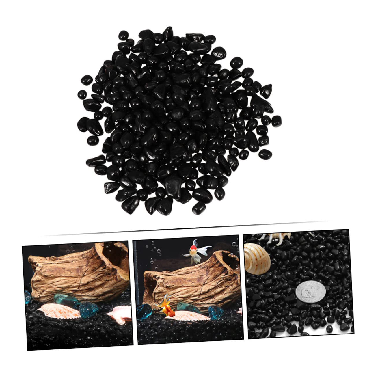 Genérico Rocas para Acuarios Piedras Pulidas de Color Perla Arena para Acuarios de 1900 Guijarros Decorativos para Plantas